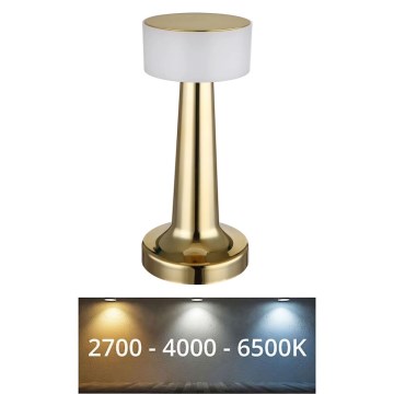 Globo - LED Ściemnialna dotykowa lampa stołowa LED/1W/3,7V 2700K/4000K/6500K 800 mAh USB złota