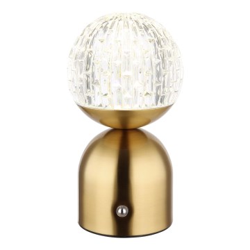 Globo - LED Ściemnialna dotykowa lampa stołowa LED/2,5W/3,7V 2700/4000/6500K 1800 mAh USB mosiądz