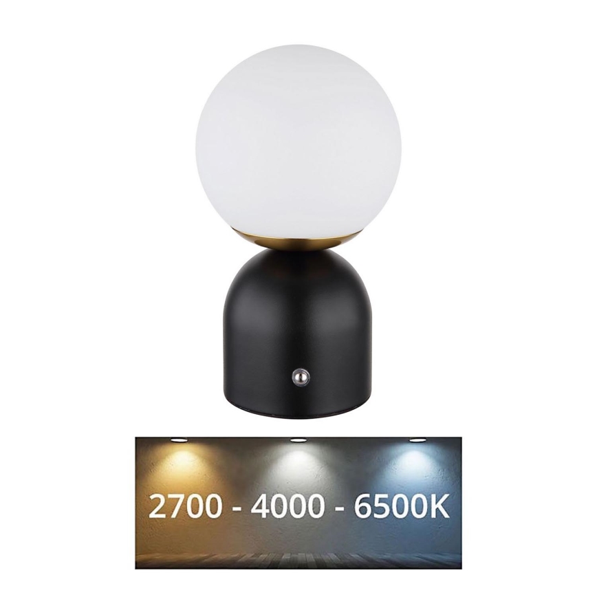 Globo - LED Ściemnialna dotykowa lampa stołowa LED/2W/5V 2700/4000/65000K 1800 mAh czarna