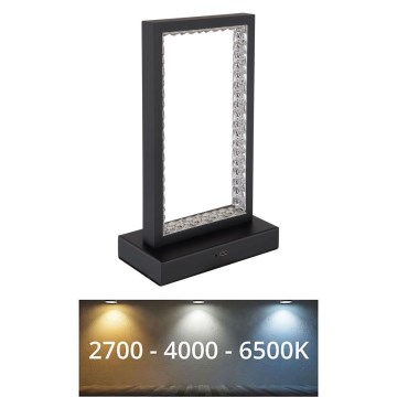 Globo - LED Ściemnialna dotykowa lampa stołowa LED/3W/3,7V 2700K/4000K/6500K 1800 mAh USB czarny