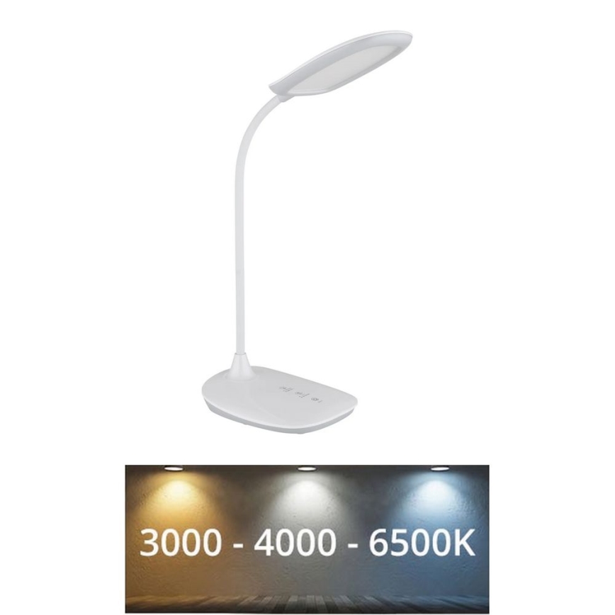 Globo - LED Ściemnialna dotykowa lampa stołowa LED/9W/230V 3000K/4000K/6500K CRI 90 biała