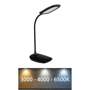 Globo - LED Ściemnialna dotykowa lampa stołowa LED/9W/230V 3000K/4000K/6500K CRI 90 czarna