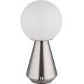 Globo - LED Ściemnialna dotykowa zewnętrzna lampa stołowa LED/1,5W/5V 3000/4500/6500K 1800 mAh IP41 matowy chrom