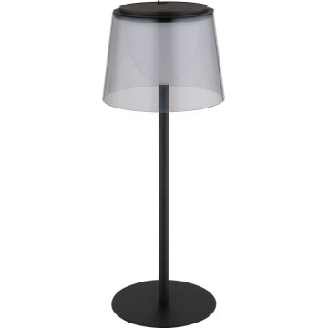 Globo - LED Ściemnialna dotykowa zewnętrzna lampa stołowa LED/1,8W/5V IP44 1800 mAh czarna/dymna