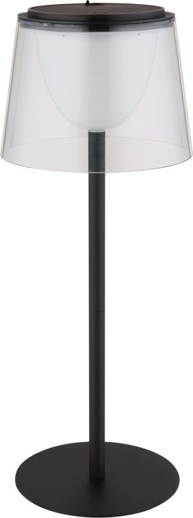 Globo - LED Ściemnialna dotykowa zewnętrzna lampa stołowa LED/1,8W/5V IP44 1800 mAh czarna/przezroczysta