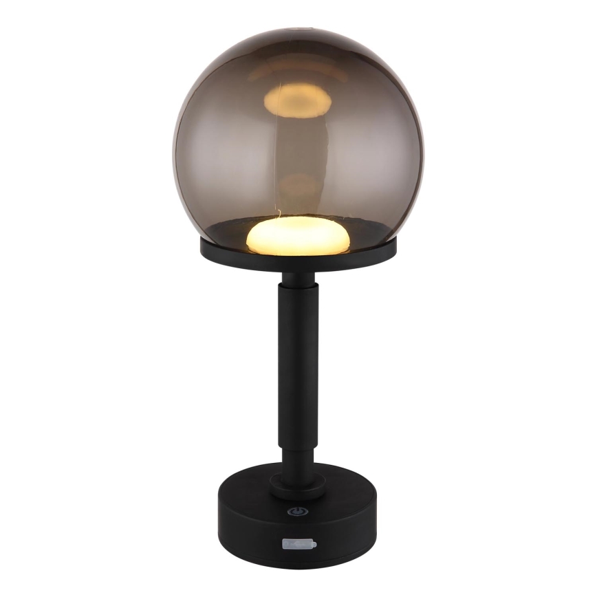 Globo - LED Ściemnialna ładowalny dotykowa Lampa stołowa LED/2,5W/5V 1800mAh 2700/4000/6500K czarny