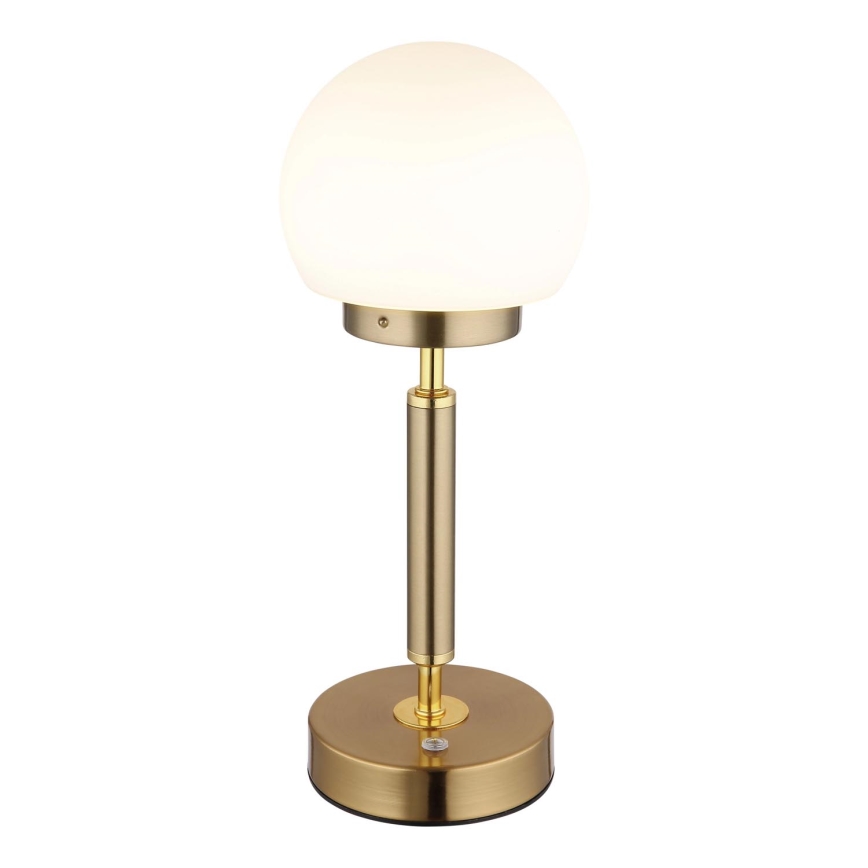 Globo - LED Ściemnialna ładowalny dotykowa Lampa stołowa LED/2,5W/5V 1800mAh 2700/4000/6500K mosiądz