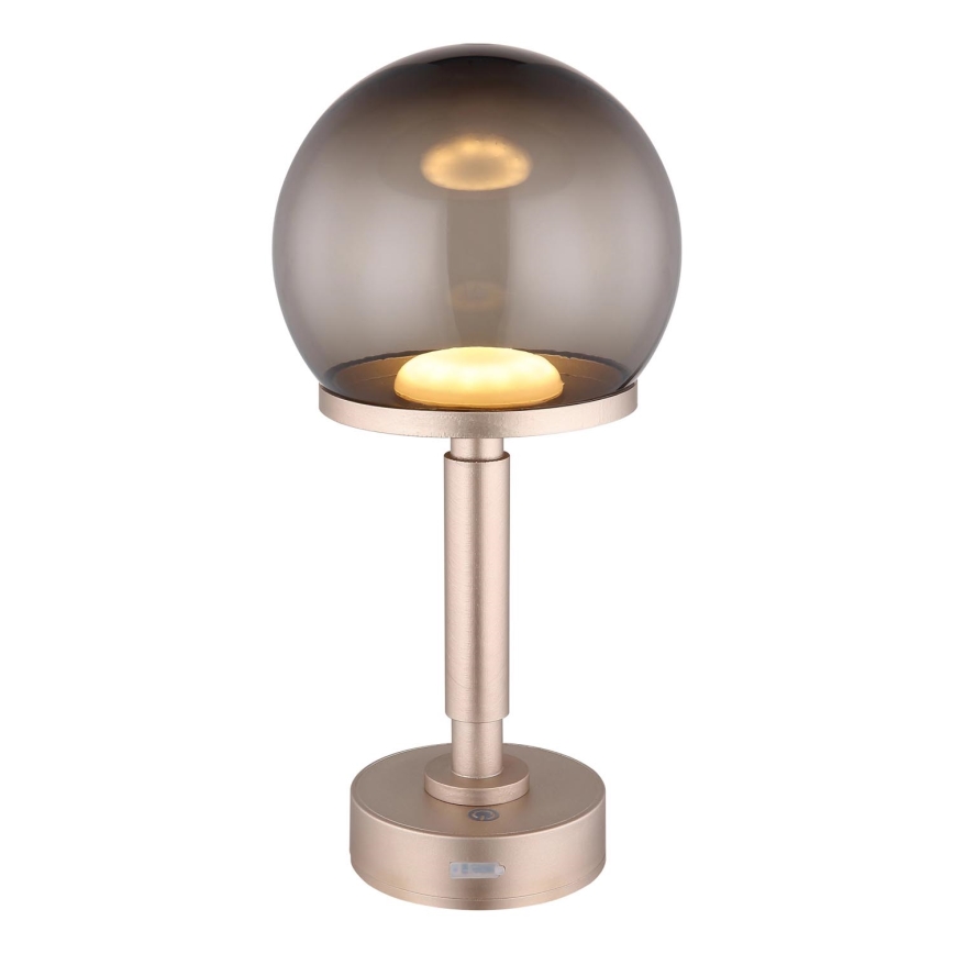 Globo - LED Ściemnialna ładowalny dotykowa Lampa stołowa LED/2,5W/5V 1800mAh 2700/4000/6500K Rose gold
