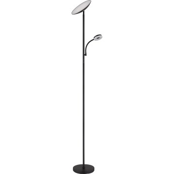 Globo - LED Ściemnialna lampa podłogowa LED/20W/230V+ LED/5W 3000/4000/6500K czarna