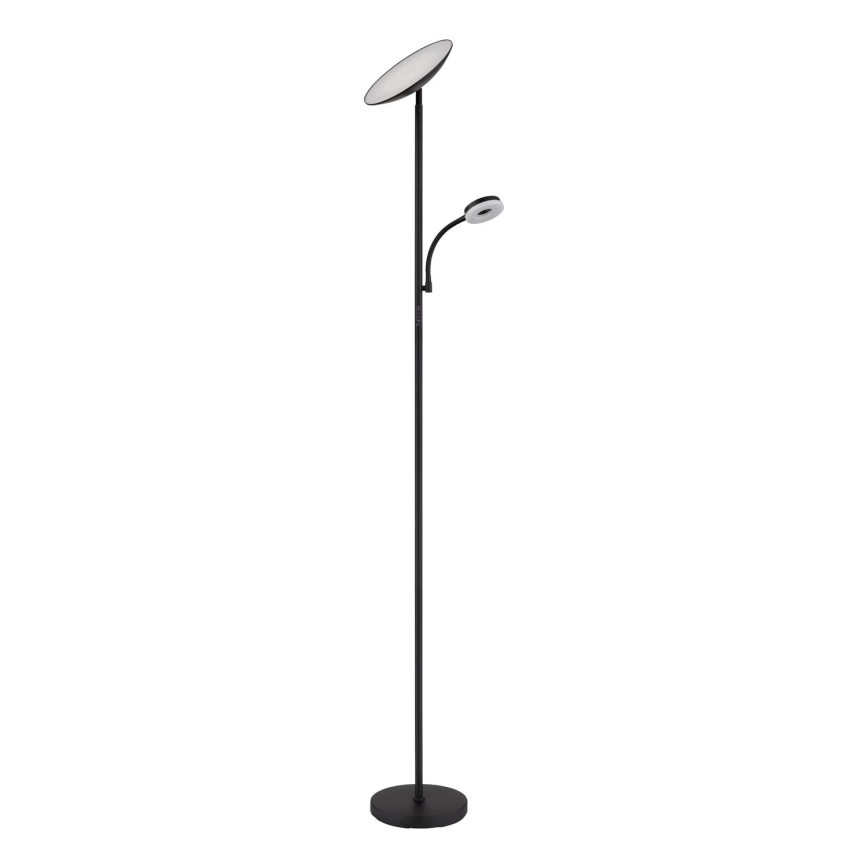 Globo - LED Ściemnialna lampa podłogowa LED/20W/230V+ LED/5W 3000/4000/6500K czarna