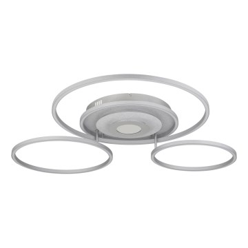 Globo - LED ściemnialna lampa sufitowa LED/60W/230V 2700-6500K 80,8x99,2 cm srebrna + pilot zdalnego sterowania