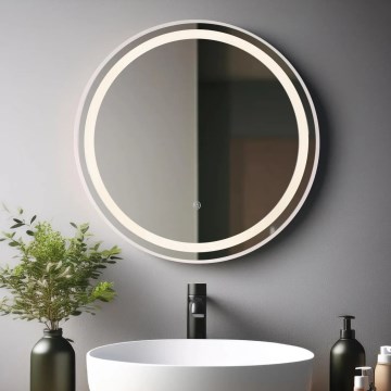 Globo - LED Ściemnialne lustro ścienne z podświetleniem LED/10W/230V 2700/4000/6500K śr. 50 cm