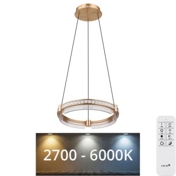 Globo - LED Ściemnialny kryształowy żyrandol na lince LED/36W/230V 2700K-6000K + zdalne sterowanie