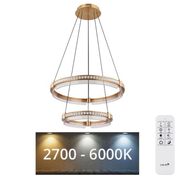Globo - LED Ściemnialny kryształowy żyrandol na lince LED/78W/230V 2700K-6000K + zdalne sterowanie