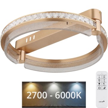 Globo - LED Ściemnialny plafon kryształowy LED/36W/230V 2700K-6000K + zdalne sterowanie