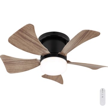 Globo - LED Ściemnialny wentylator sufitowy LED/10W/230V 3000-6500K brązowy + zdalne sterowanie