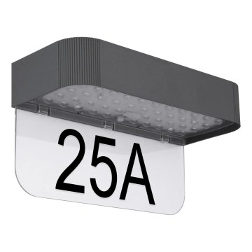 Globo - LED Solarny numer domu LED/6W/3,7V IP54 1800 mAh