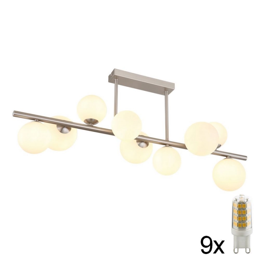 Globo - LED Żyrandol 9xG9/3W/230V matowy chrom