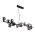 Globo - LED Żyrandol na lince 13xG9/3,5W/230V dymny/czarny