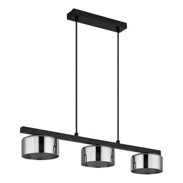 Globo - LED Żyrandol na lince 3xGX53/6W/230V dymny/czarny