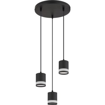 Globo - LED Żyrandol na lince 3xGX53/7W/230V 3000K czarny