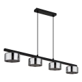 Globo - LED Żyrandol na lince 4xGX53/6W/230V dymny/czarny