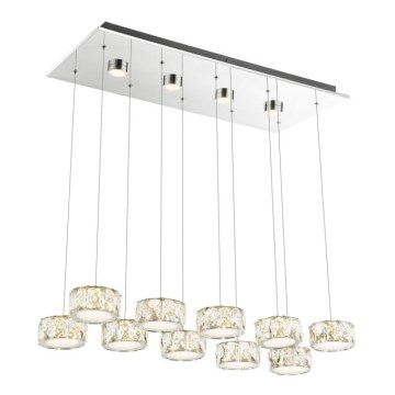 Globo - LED Żyrandol na lince LED/92W/230V 4000K chrom błyszczący/przezroczysty