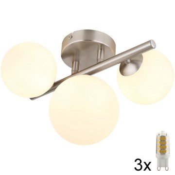 Globo - LED Żyrandol natynkowy RIHA 3xG9/3,5W/230V matowy chrom