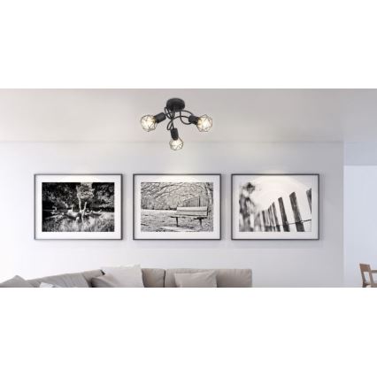 Globo - LED Żyrandol natynkowy 3xE14/6W/230V czarny