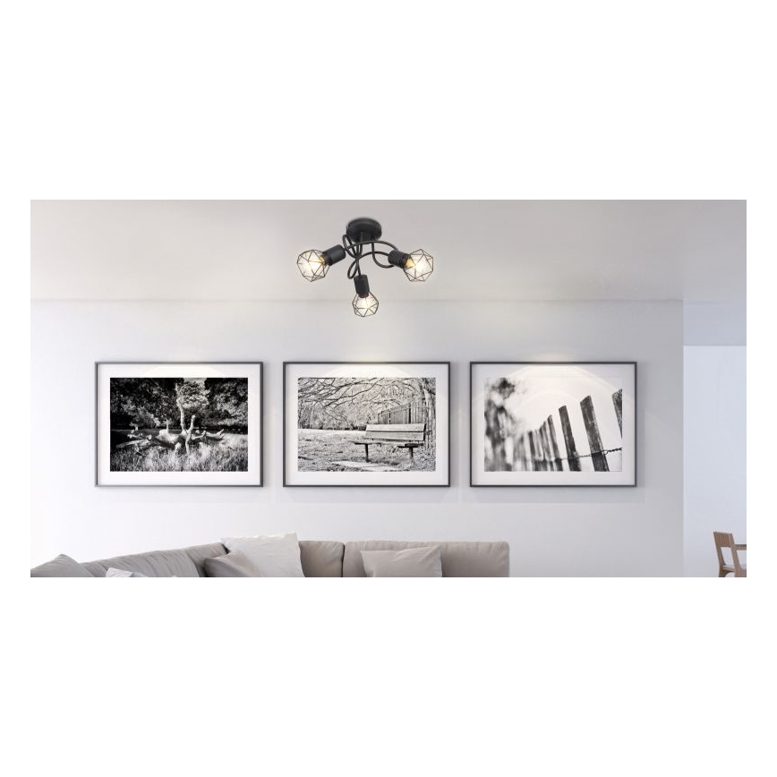 Globo - LED Żyrandol natynkowy 3xE14/6W/230V czarny