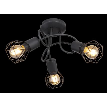 Globo - LED Żyrandol natynkowy 3xE14/6W/230V czarny