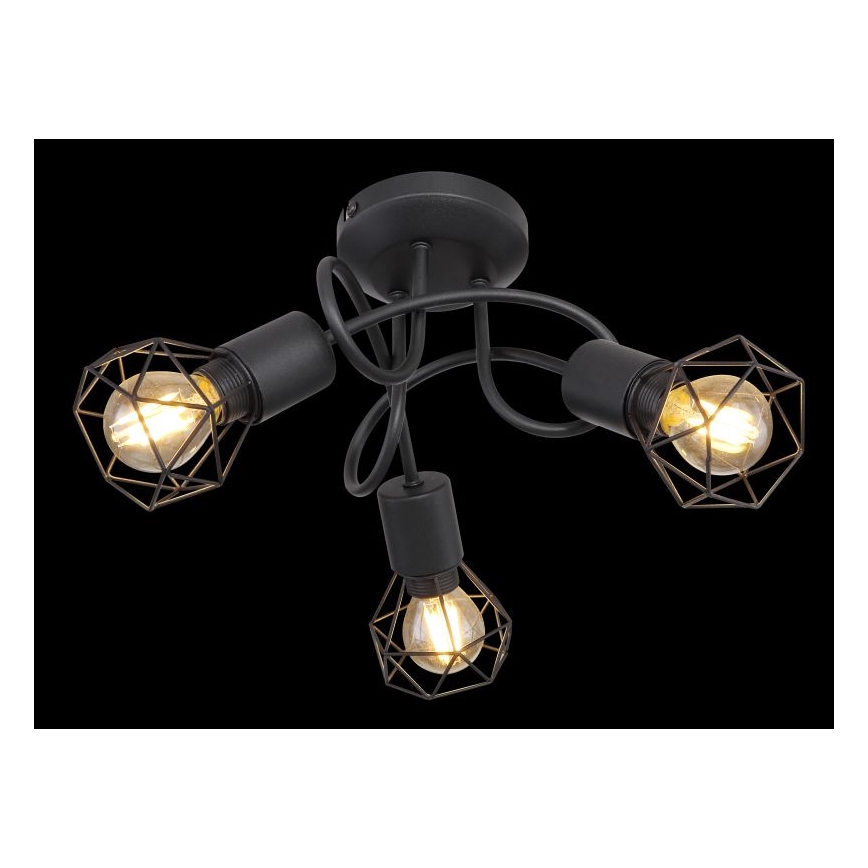 Globo - LED Żyrandol natynkowy 3xE14/6W/230V czarny