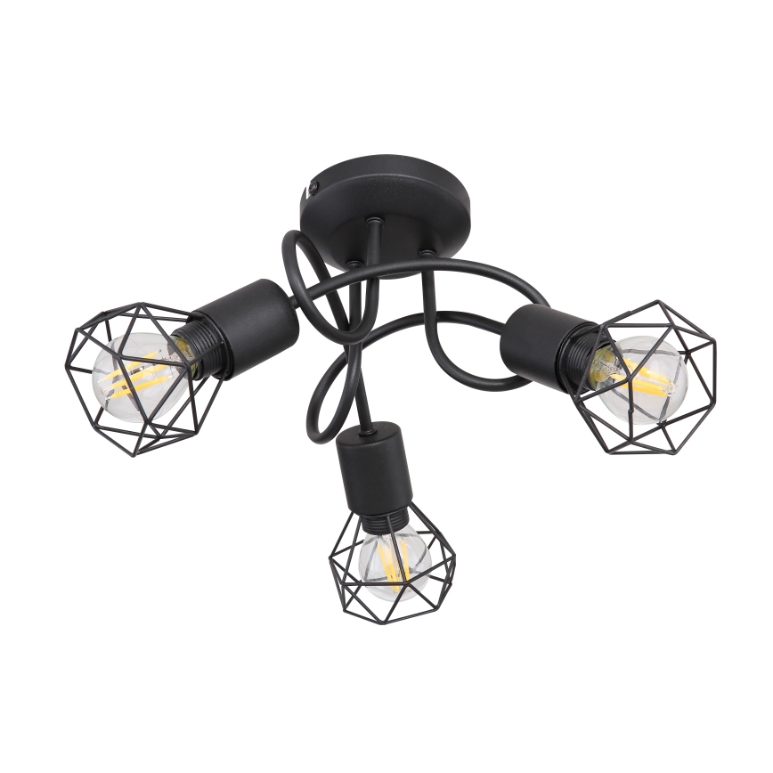 Globo - LED Żyrandol natynkowy 3xE14/6W/230V czarny