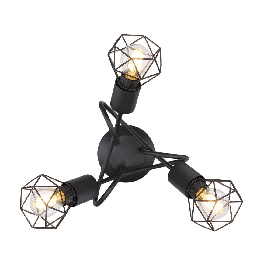 Globo - LED Żyrandol natynkowy 3xE14/6W/230V czarny