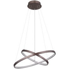 Globo - LED Żyrandol ściemnialny na lince 2xLED/21W/230V brązowy