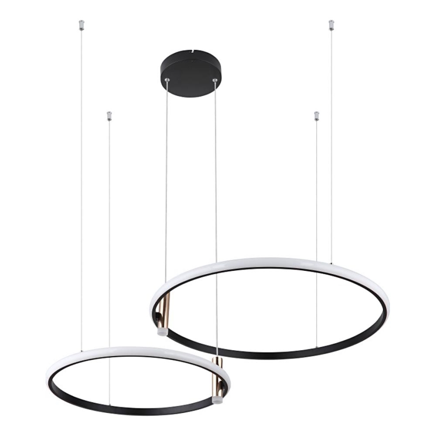 Globo - LED Żyrandol ściemnialny na lince LED/55W/230V 2700-6000K czarny + zdalne sterowanie