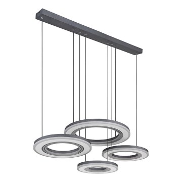 Globo - LED Żyrandol ściemnialny na lince LED/80W/230V 2700-6000K czarny + zdalne sterowanie