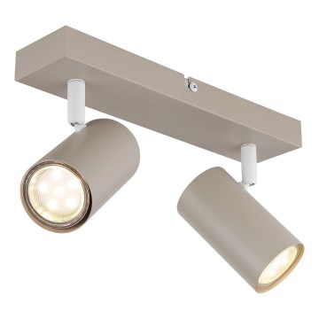 Globo - Oprawa punktowa 2xGU10/35W/230V beżowa