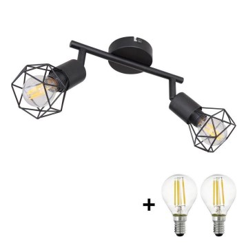 Globo - Oprawa punktowa LED 2xE14/6W/230V czarna