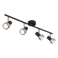 Globo - Oświetlenie punktowe  4xGU10/25W/230V czarny/srebrny