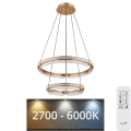 Globo - Regulowany kryształowy żyrandol LED na linkę LED/78W/230V 2700K-6000K + pilot do sterowania