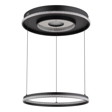 Globo - Regulowany żyrandol LED na linkach LED/54W/230V 2700-6500K śr. 60 cm czarny + pilot do zdalnego sterowania
