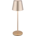 Globo - ściemnialna dotykowa ładowalna zewnętrzna lampa stołowa 3 w 1 LED/3W/5V 3000/4000/5000K IP54 1800 mAh mosiądz