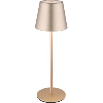 Globo - ściemnialna dotykowa ładowalna zewnętrzna lampa stołowa 3 w 1 LED/3W/5V 3000/4000/5000K IP54 1800 mAh mosiądz