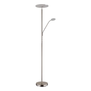 Globo - ściemnialna lampa stojąca LED/28W/230V + LED/5W 3000K błyszczący chrom