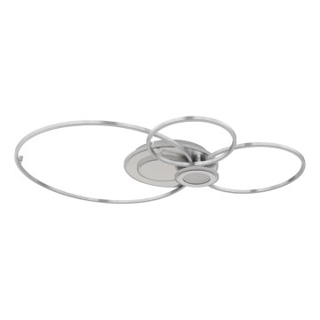 Globo - Ściemnialna lampa sufitowa LED/36W/230V 2700-6500K srebrna + pilot zdalnego sterowania
