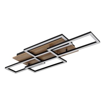 Globo - Ściemnialna lampa sufitowa LED/40W/230V 2700-6500K 32,5x87,5 cm brązowo-czarna + pilot zdalnego sterowania