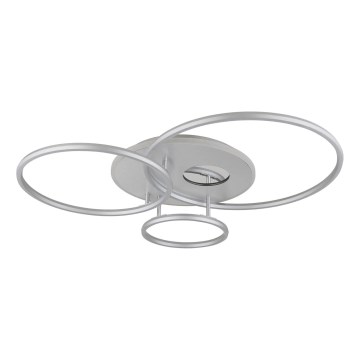 Globo - ściemnialny plafon LED/54W/230V 2700-6500K 90x70 cm srebrny + pilot