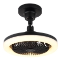 Globo - ściemnialny sufitowy wentylator LED/20W/230V 3000-6500K czarny + pilot zdalnego sterowania