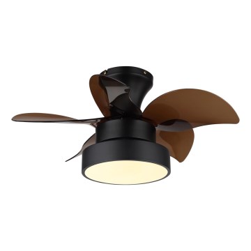 Globo - ściemnialny wentylator sufitowy LED/22W/230V 3000/4500/6000K brązowy + z pilotem